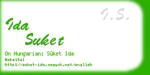 ida suket business card